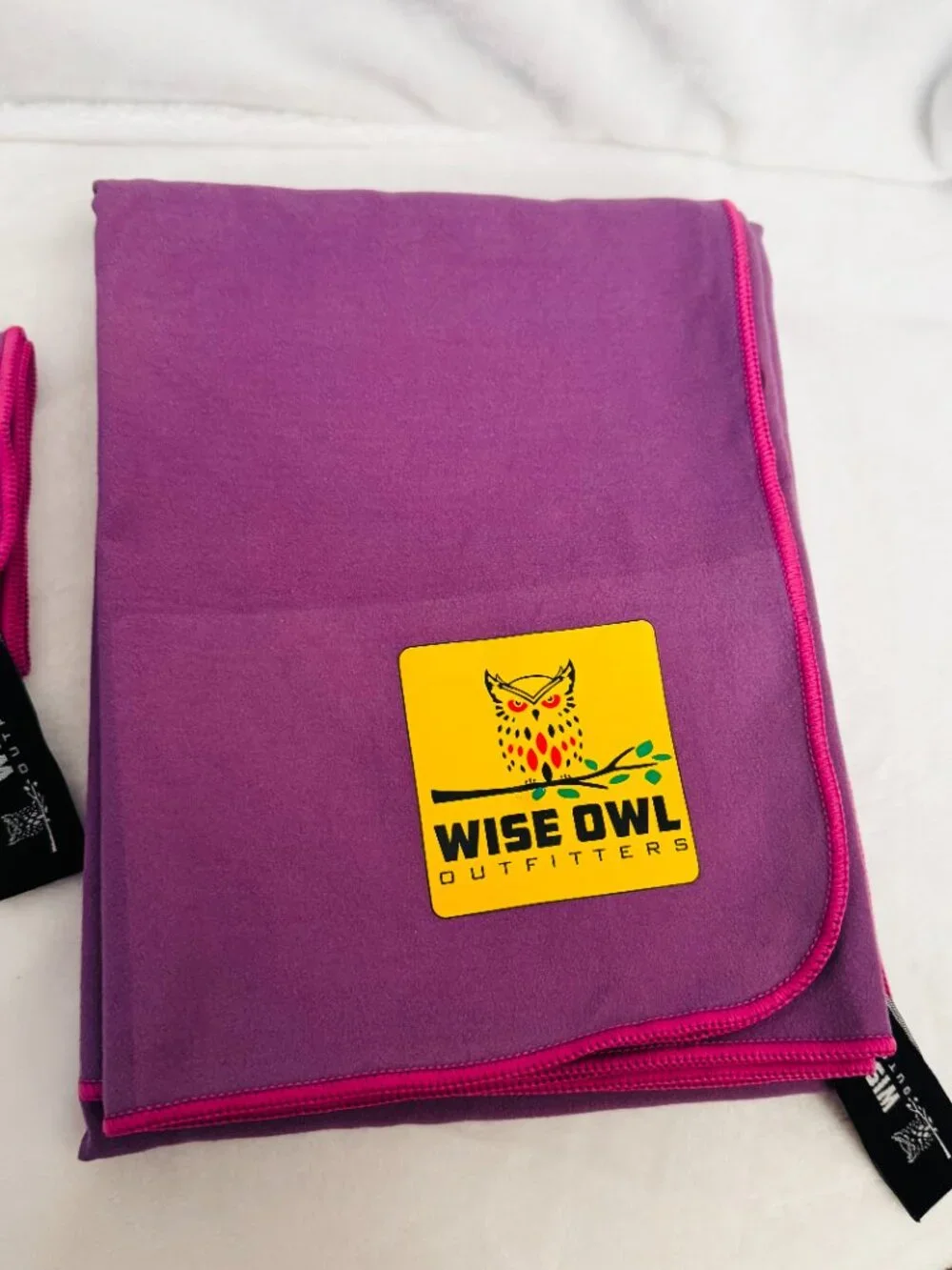 Wise Owl Outfitters Camping XL Towel & Hand Towel Ultra Soft Lavender Compact